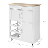 Kitchen Island with Wine Racks