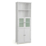 Bathroom Cabinet 4-Door Storage Shelf Tall Cupboard Pantry Kitchen 163CM