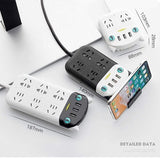 International Power Board Strip 6 Way Outlets Socket 3 Fast USB Charging Charger Ports w/Surge Protector 1.8M (6 Outlet 3 USB)