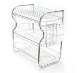 3 Tier Stainless Steel Dish Rack Drainer Cutlery Drainer Kitchen Storage Holder