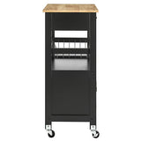 Modern Kitchen Island Storage Trolley Portable Table Workbench Cart