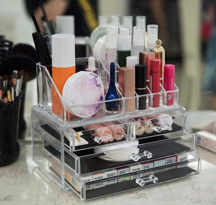 Seashell Acrylic Cosmetic Organizer Makeup Storage Case