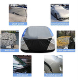 6 Layers Waterproof Car Cover with Cotton Zipper, Universal Fit