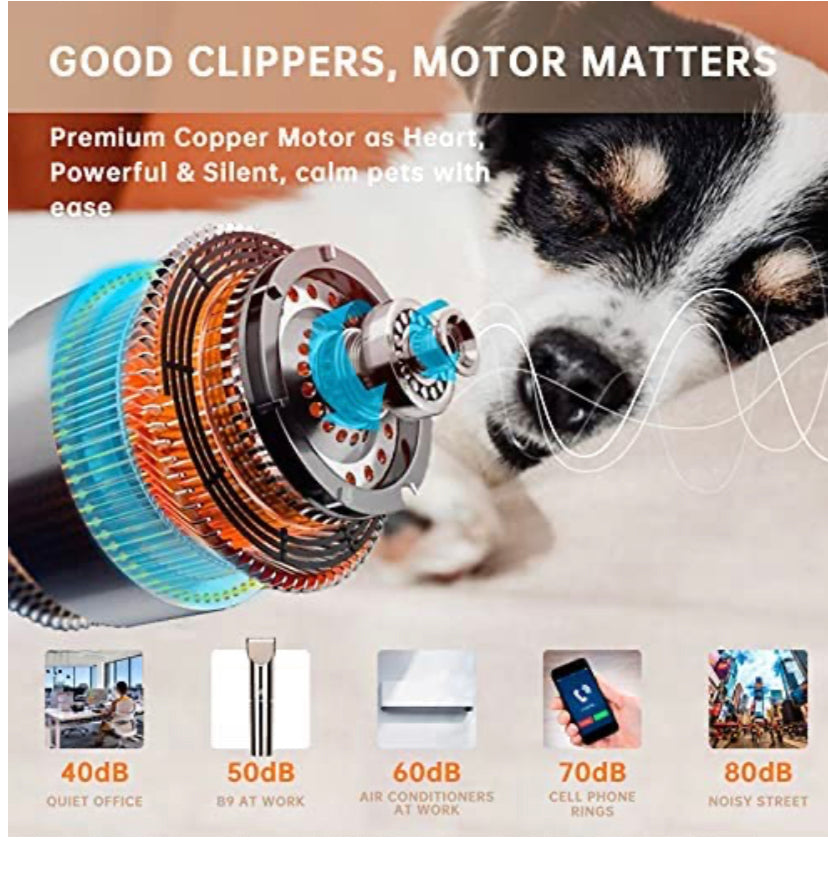 Dog Clippers for Grooming Cordless Pet Hair Clipper Professional Trimmer Supplies