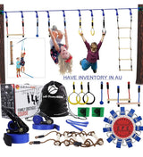 Ninja Warrior Line Hanging Obstacle Course for Kids