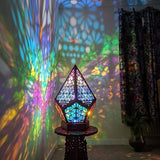 Bohemian Style Polar Star Large Floor Lamp Led Colorful Diamond Lights Projection Lamp Projector Night Light Star Large Lamp