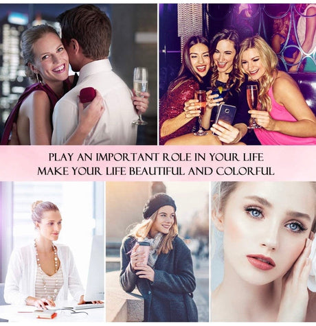 Magnetic Eyeliners and Eyelashes kit, 2 Pairs Natural and Reusable Eyelashes with a Tweezer and Fashion Mirror Kit, Your Fast Eye-Makeup Helper