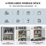 Bathroom Cabinet 4-Door Storage Shelf Tall Cupboard Pantry Kitchen 163CM