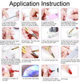 Manicure Acrylic Nail Kit Nail Tips False Nails Nail Art Glitter Decoration Set