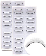 LANKIZ Practice Lashes for Training Eyelash Extensions Supplies Training Lash Strips self adhesive lashes For Teaching 20 Pairs
