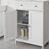 Freestanding Storage Cabinet with Doors/Drawer