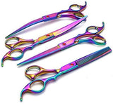 Professional Pet Grooming Scissors Set Straight Scissors Thinning Scissors Curved Scissors Comb case