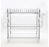 3 Tier Stainless Steel Dish Rack Drainer Cutlery Drainer Kitchen Storage Holder