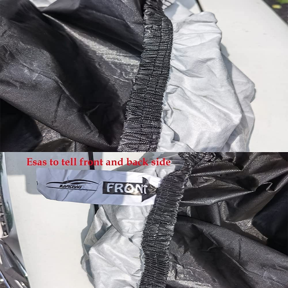 6 Layers Waterproof Car Cover with Cotton Zipper, Universal Fit