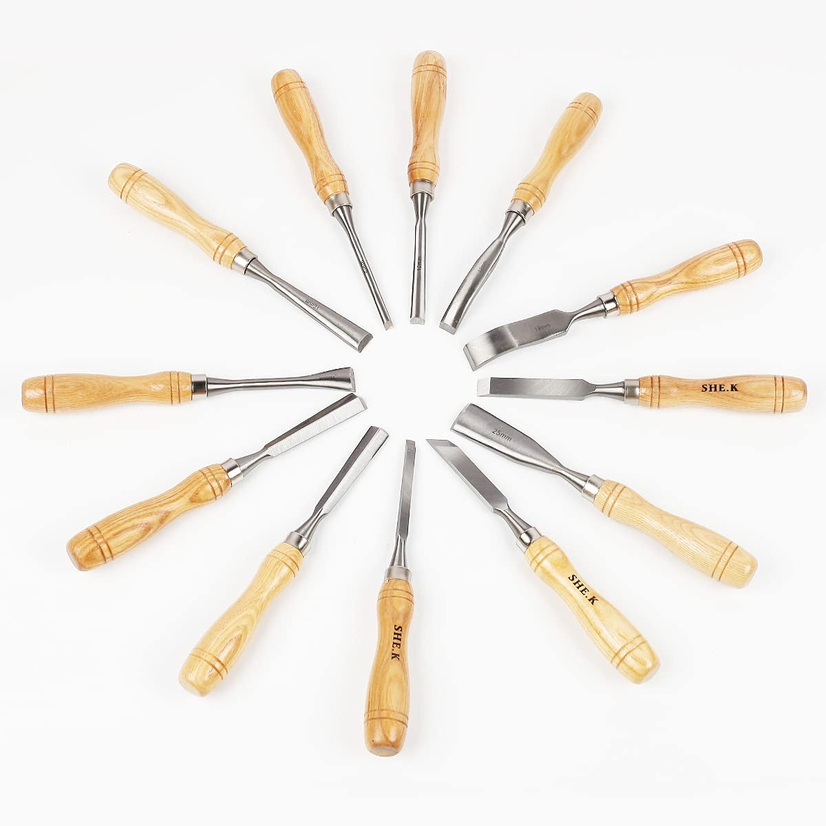 12pcs Wood Carving Chisel Tool Set Woodworking Gouge Hand Craft with Box DIY Hand Tool Gouged Timber Carpentry