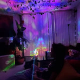 Bohemian Style Polar Star Large Floor Lamp Led Colorful Diamond Lights Projection Lamp Projector Night Light Star Large Lamp