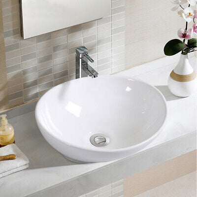Ceramic Bathroom Basin Hand Wash Bowl Above Counter Top Vanity Sink High Gloss