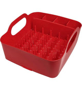 Umbra Tub Dish Drying Rack – Lightweight Self-Draining Dish Rack for Kitchen Sink and Counter at Home, RV or Motorhome, Red Kitchen
