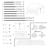 Gazebo Outdoor Camping Wedding Tent Side w/Wall & Window Folding Canopy