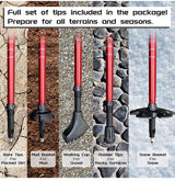 Nordic Walking Trekking Poles - 2 Packs with Antishock and Quick Lock System, Telescopic, Collapsible, Ultralight for Hiking, Camping, Mountaining, Backpacking, Walking, Trekking