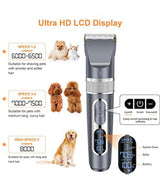 Dog Clippers 2 in 1, Cordless Pet Clippers with Small Trimmer Blade, Eocean 13 Pcs Pet Dog Grooming Kits with Detachable Blades, Dog Trimmer with Nail Tools, 5 Speeds