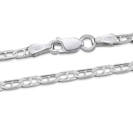 Sterling Silver Anchor Marine Necklace