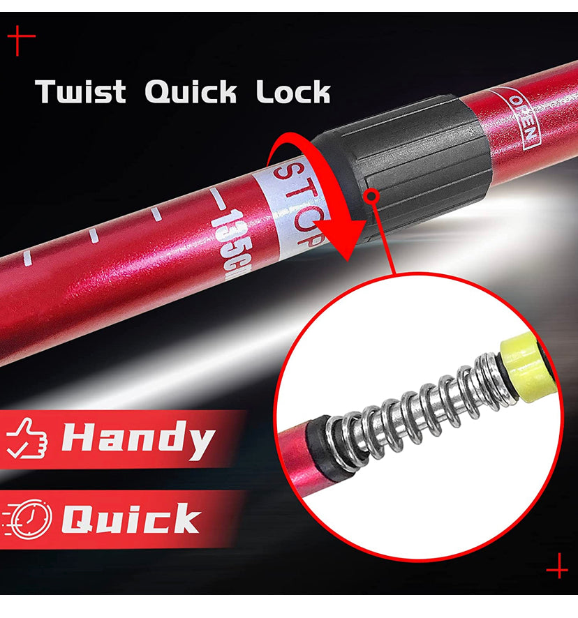 Nordic Walking Trekking Poles - 2 Packs with Antishock and Quick Lock System, Telescopic, Collapsible, Ultralight for Hiking, Camping, Mountaining, Backpacking, Walking, Trekking