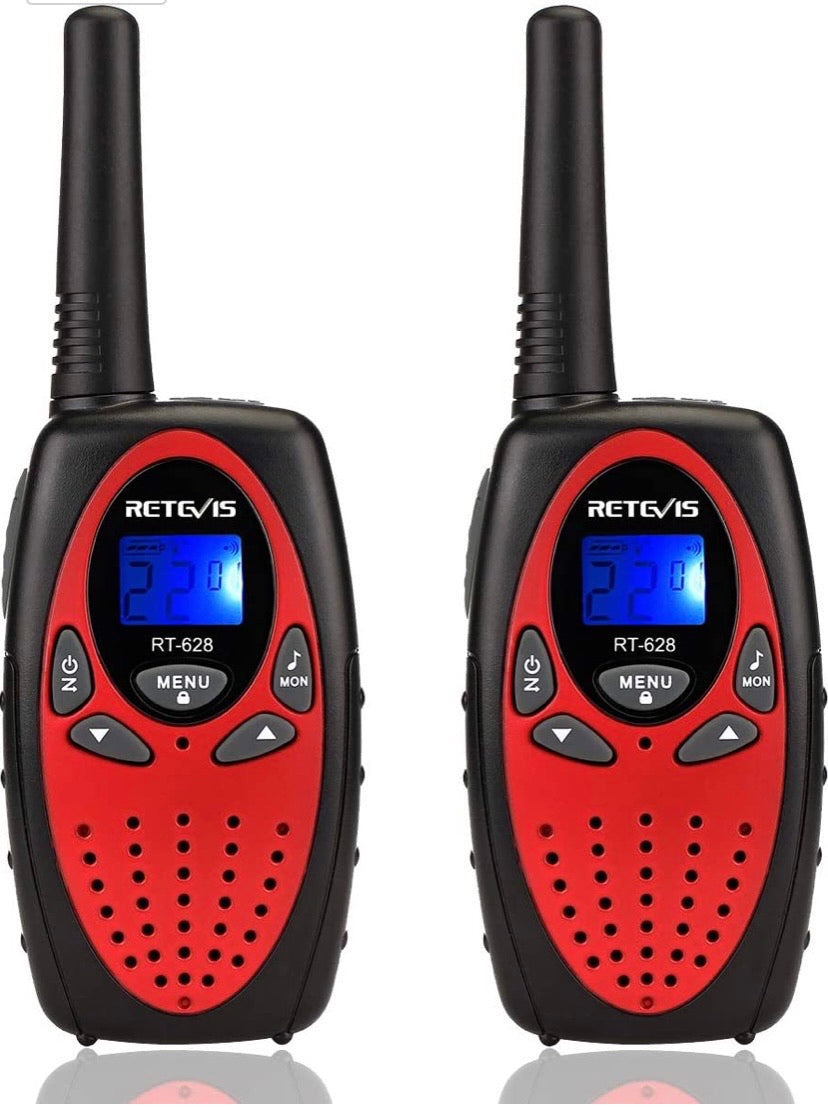 Retevis RT628 Kids Walkie Talkies 8 Channel FRS Toy for Kids Uhf FRS 2 Way Radio Toy(Red, 2 Pack)