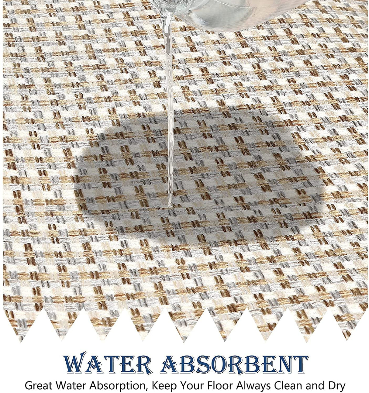 Kitchen Floor Mats, Anti Slip Kitchen Sink Absorbent Rugs and Mats, Non Skid Kitchen Floor Mat, Non Slip Standing Mat Washable (Grey)