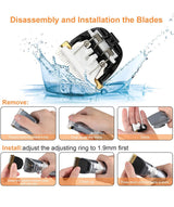 Dog Clippers 2 in 1, Cordless Pet Clippers with Small Trimmer Blade, Eocean 13 Pcs Pet Dog Grooming Kits with Detachable Blades, Dog Trimmer with Nail Tools, 5 Speeds